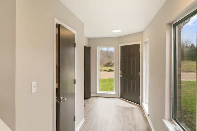 22429 Karlov Ave, Richton Park, IL 60471 - entryway with light wood-style flooring and baseboards
