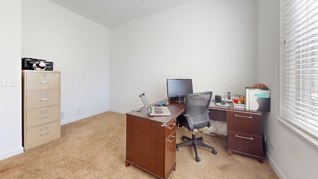 731 W Kenilworth Ave, Palatine, IL 60067 - office area featuring light carpet and baseboards