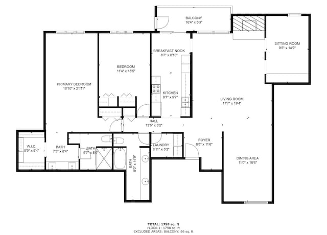 1771 Mission Hills Rd Unit 412, Northbrook, IL 60062 - floor plan / room layout
