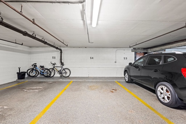 6950 W Forest Preserve Dr Unit 215, Norridge, IL 60706 - parking deck featuring concrete block wall
