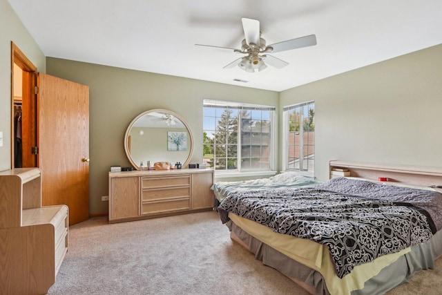 5 Crimson Ct, Lake In The Hills, IL 60156 - bedroom featuring light colored carpet and ceiling fan