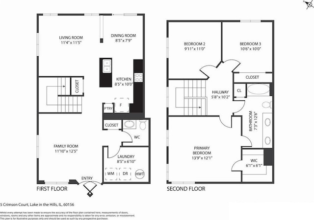 5 Crimson Ct, Lake In The Hills, IL 60156 - room layout