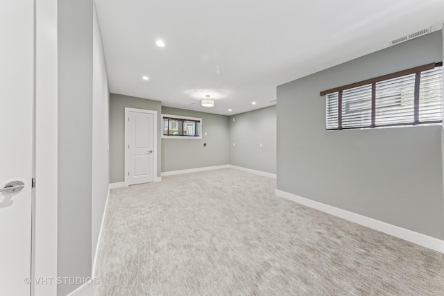 3125 S Giles Ave, Chicago, IL 60616 - basement with light carpet, recessed lighting, and baseboards