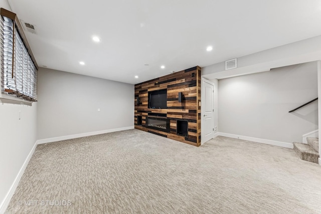3125 S Giles Ave, Chicago, IL 60616 - finished basement with carpet, recessed lighting, baseboards, and stairs