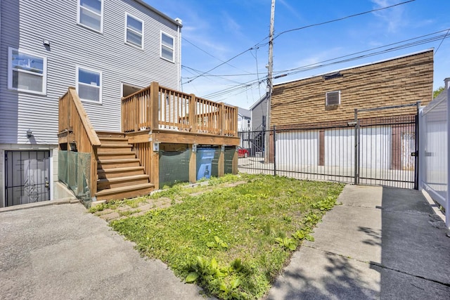 1157 W 19th Pl, Chicago, IL 60608 - view of yard featuring stairs and a wooden deck