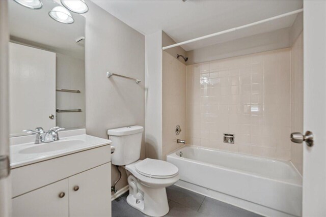30W014 Willow Ln Unit 1, Warrenville, IL 60555 - full bath with tile patterned flooring, shower / tub combination, vanity, and toilet