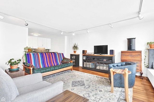 5455 N Sheridan Rd Unit 2206, Chicago, IL 60640 - living room with track lighting and wood finished floors