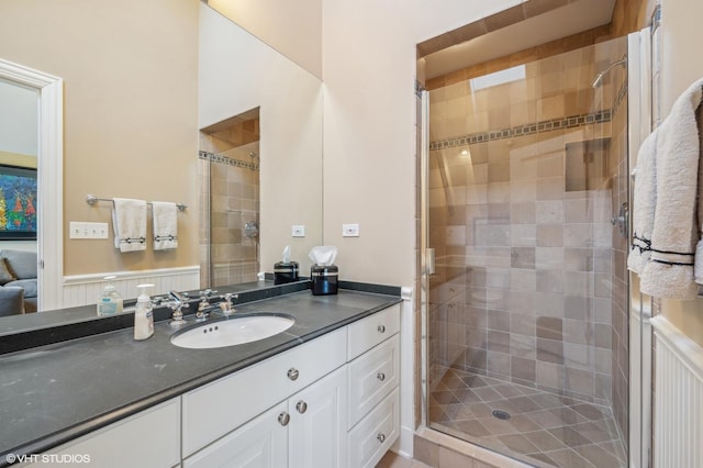677 Greenleaf Ave, Glencoe, IL 60022 - bathroom featuring a shower stall and vanity