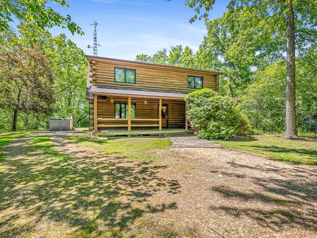 5123 Walnut Gove, Poplar Grove, IL 61065 - view of front of property with log siding