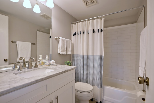 2136 Camden Ln Unit 2136, Hanover Park, IL 60133 - bathroom with toilet, vanity, and shower / bathtub combination with curtain