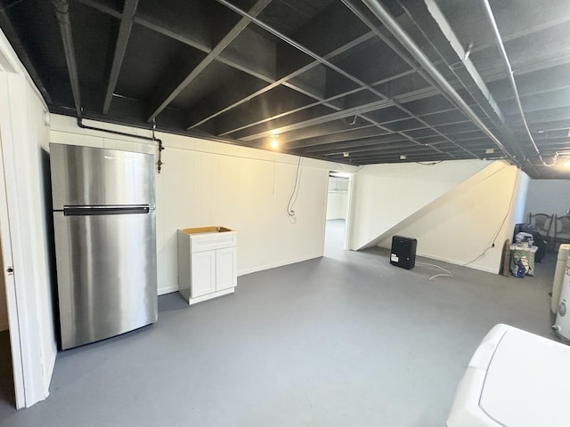 1128 Somonauk St, Sycamore, IL 60178 - finished basement with freestanding refrigerator