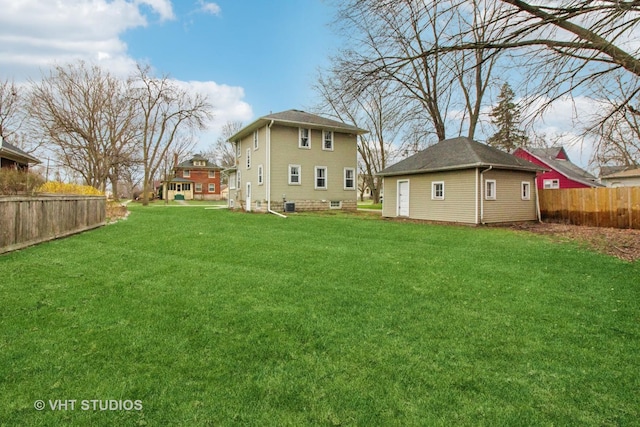 443 Harrison St, West Chicago, IL 60185 - back of house featuring an outdoor structure and cooling unit