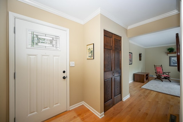 2107 Timber Ln, Wheaton, IL 60189 - foyer with light wood-type flooring and ornamental molding