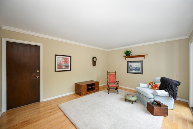 2107 Timber Ln, Wheaton, IL 60189 - sitting room featuring ornamental molding and light wood finished floors