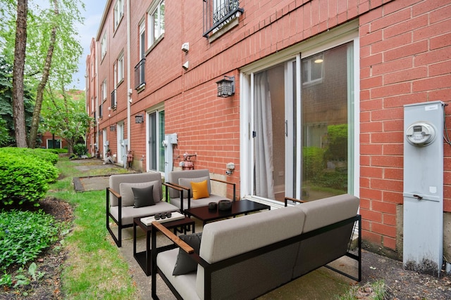 2803 N Wolcott Ave Unit D, Chicago, IL 60657 - view of patio with an outdoor living space