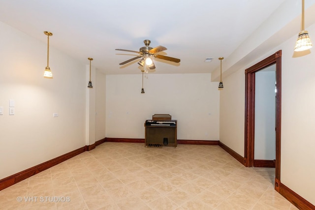 10944 Arbor Ridge Dr, Orland Park, IL 60467 - empty room with a ceiling fan and baseboards