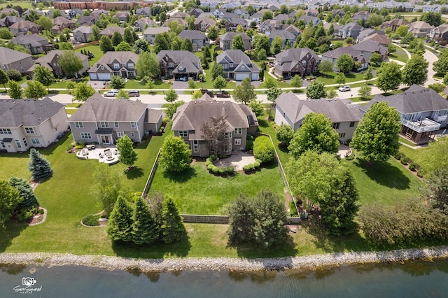 491 Bloomfield Cir W, Oswego, IL 60543 - aerial view of residential area featuring a nearby body of water