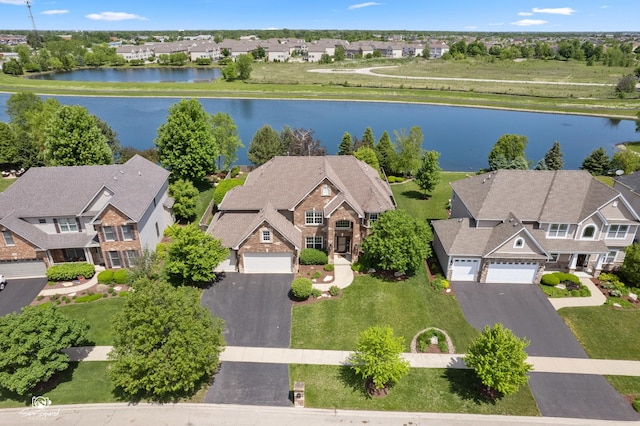 491 Bloomfield Cir W, Oswego, IL 60543 - aerial view of residential area featuring a large body of water