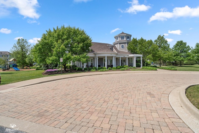 491 Bloomfield Cir W, Oswego, IL 60543 - view of front of house with a front yard