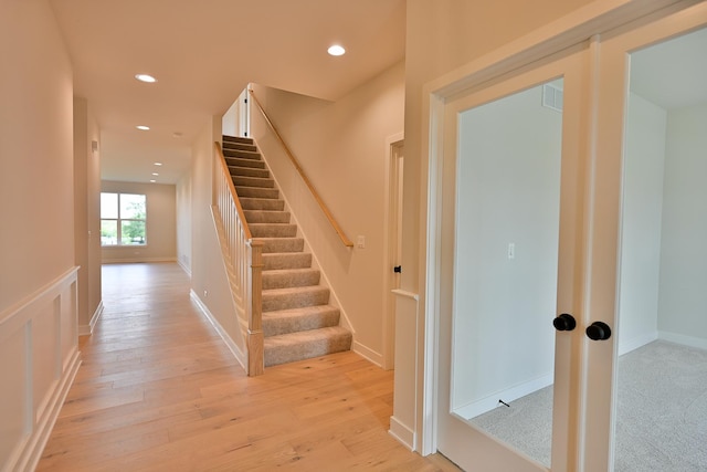 1568 Dempsey Dr, Saint Charles, IL 60174 - staircase with wood finished floors and recessed lighting