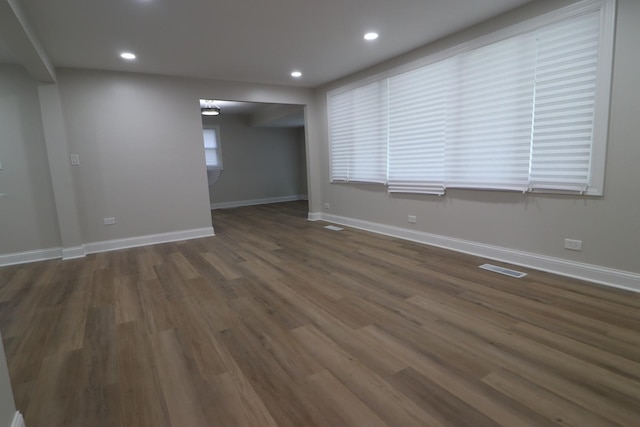 18310 Anthony Ave, Country Club Hills, IL 60478 - empty room featuring baseboards, dark wood-type flooring, and recessed lighting