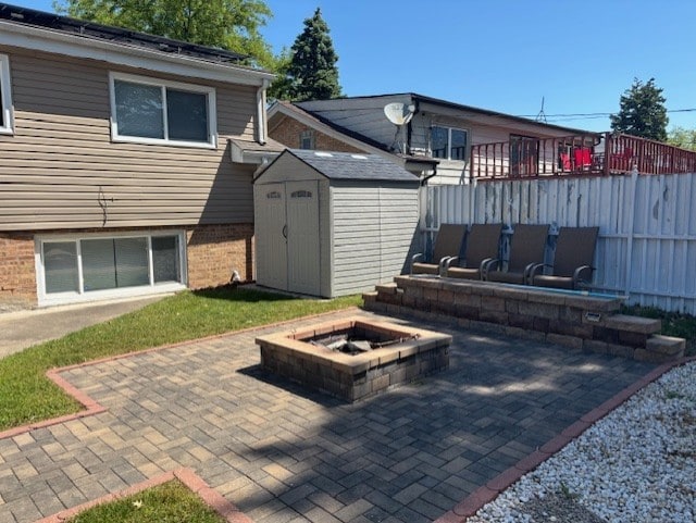 3641 W 120th Pl, Alsip, IL 60803 - view of patio featuring a fire pit