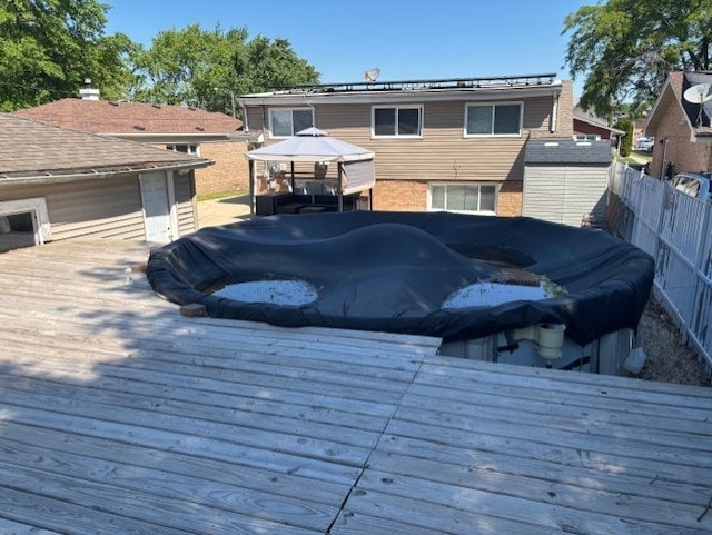 3641 W 120th Pl, Alsip, IL 60803 - wooden deck featuring a gazebo