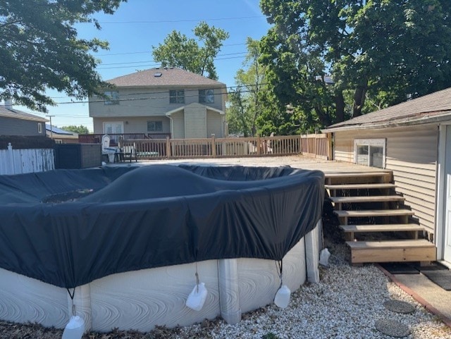 3641 W 120th Pl, Alsip, IL 60803 - view of swimming pool with a deck and a covered pool