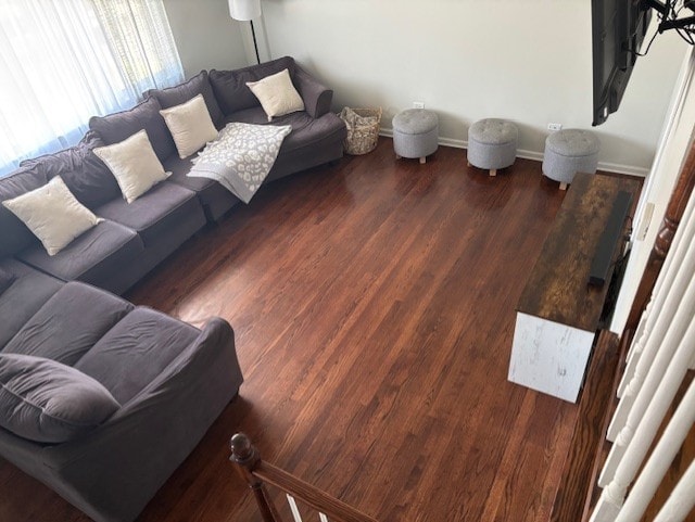 3641 W 120th Pl, Alsip, IL 60803 - living area featuring baseboards and wood finished floors