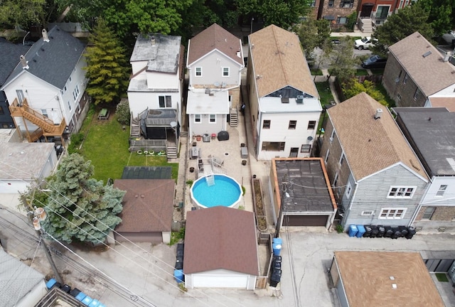 2637 W Huron St, Chicago, IL 60612 - aerial perspective of suburban area featuring a pool area
