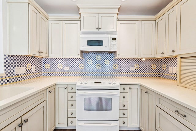 1946 Briarcliffe Blvd, Wheaton, IL 60189 - kitchen featuring white appliances, light countertops, and decorative backsplash