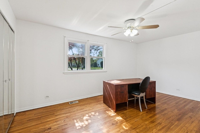 1946 Briarcliffe Blvd, Wheaton, IL 60189 - office space with a ceiling fan and wood finished floors