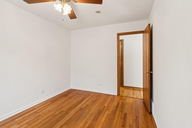 1946 Briarcliffe Blvd, Wheaton, IL 60189 - spare room with ceiling fan and light wood-style floors