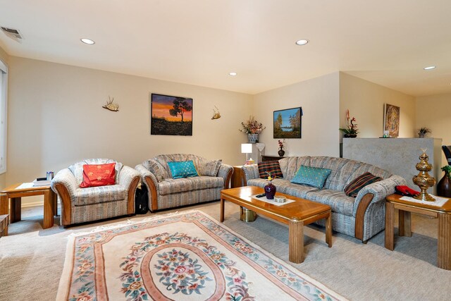 1175 Lake Cook Rd Unit 201W, Northbrook, IL 60062 - living area with light carpet and recessed lighting