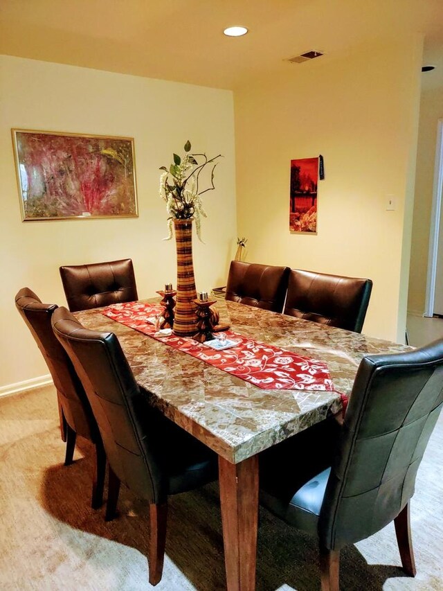 1175 Lake Cook Rd Unit 201W, Northbrook, IL 60062 - dining area featuring carpet floors, recessed lighting, and baseboards