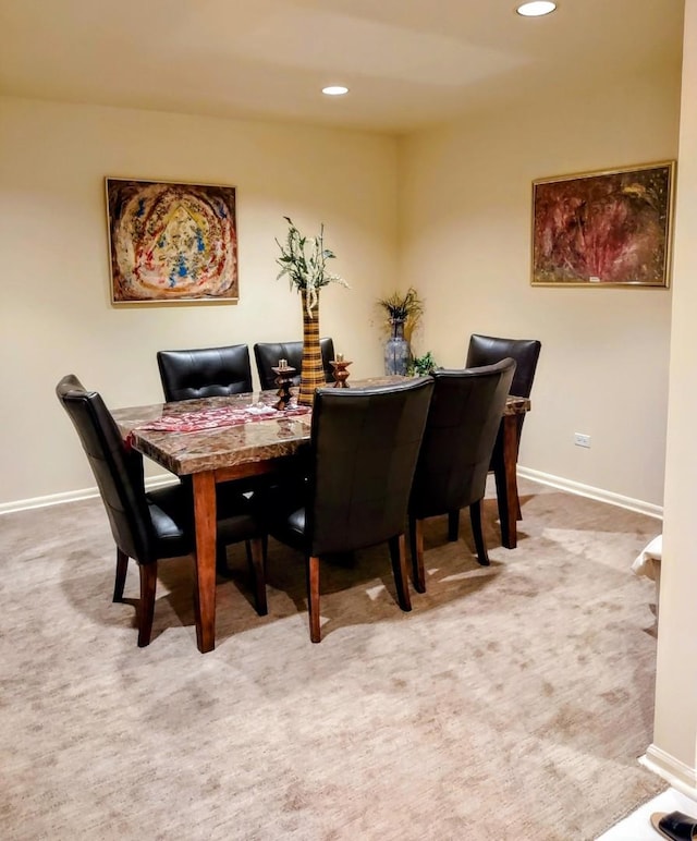 1175 Lake Cook Rd Unit 201W, Northbrook, IL 60062 - dining area with recessed lighting, baseboards, and carpet floors