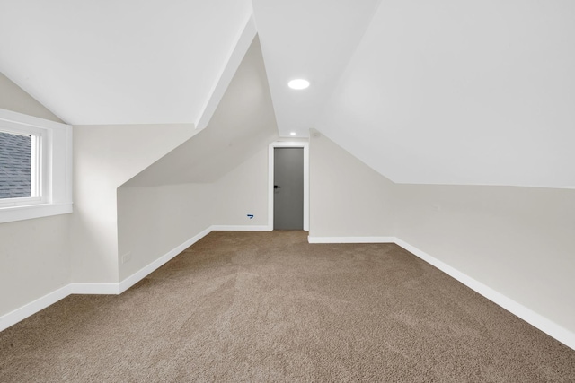 7535 S Aberdeen St, Chicago, IL 60620 - additional living space with vaulted ceiling, carpet flooring, baseboards, and recessed lighting