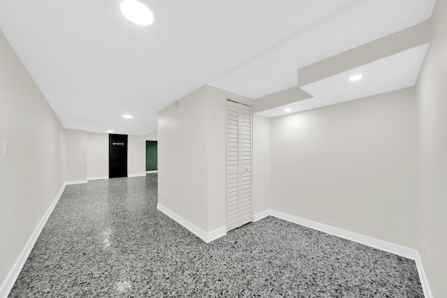 7535 S Aberdeen St, Chicago, IL 60620 - finished below grade area featuring baseboards and recessed lighting