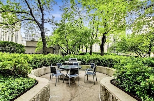 10 E Ontario St Unit 4805, Chicago, IL 60611 - view of patio featuring outdoor dining area