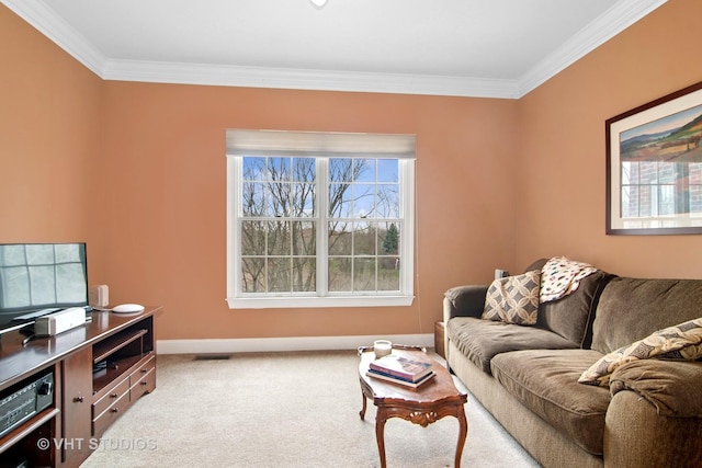 4824 Darlene Ct E, Long Grove, IL 60047 - carpeted living room with ornamental molding and baseboards