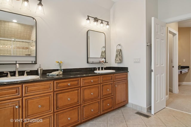 4824 Darlene Ct E, Long Grove, IL 60047 - bathroom with double vanity, tile patterned flooring, and baseboards
