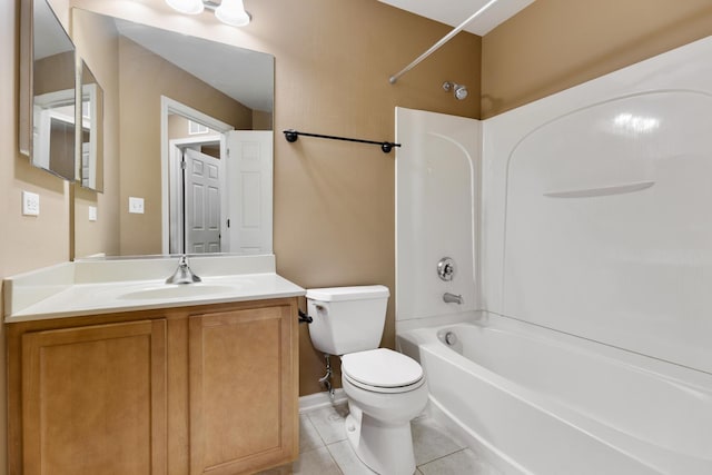 453 Lancaster Dr, Pingree Grove, IL 60140 - full bath featuring toilet, shower / bath combination, vanity, and tile patterned floors