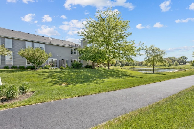 453 Lancaster Dr, Pingree Grove, IL 60140 - view of grassy yard with a water view