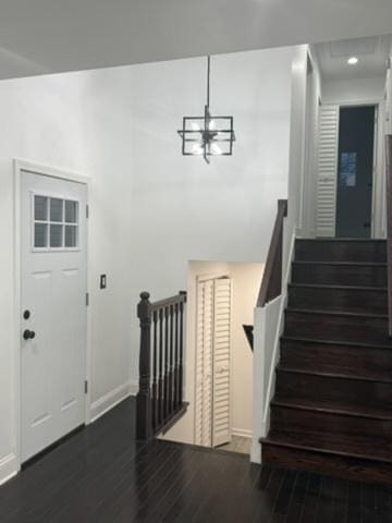 6903 S Ada St, Chicago, IL 60636 - foyer with baseboards, wood finished floors, and stairs