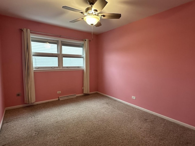 11024 Mason Ave, Chicago Ridge, IL 60415 - carpeted spare room with a ceiling fan and baseboards