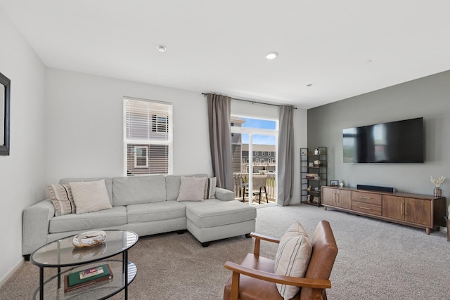 2011 Sequoia Ave, Mundelein, IL 60060 - living area featuring carpet flooring, recessed lighting, and baseboards