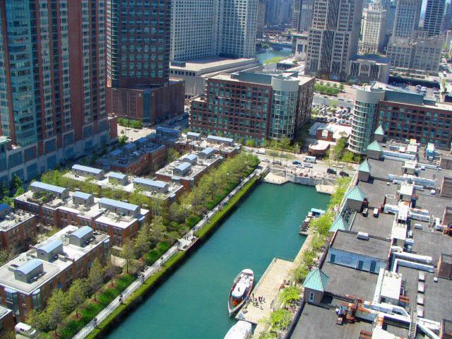 474 N Lake Shore Dr Unit 2101, Chicago, IL 60611 - aerial overview of property's location with nearby urban area and a nearby body of water