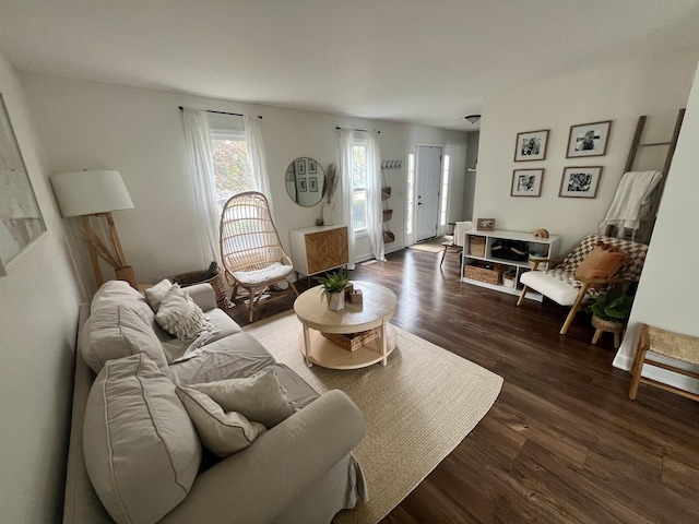 7003 94th Ave, Kenosha, WI 53142 - living area with dark wood-style floors