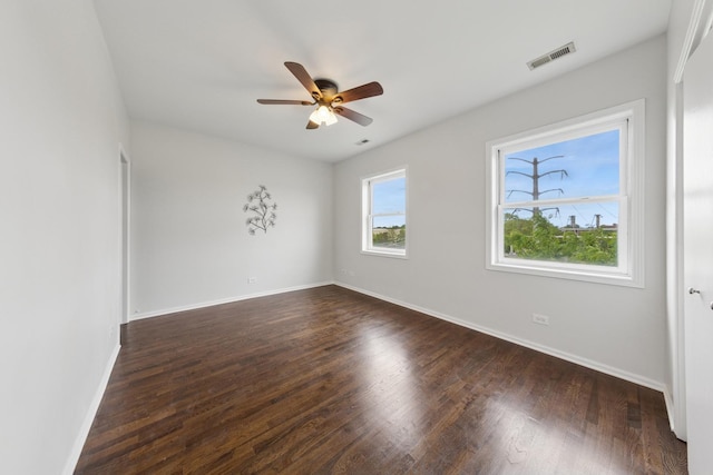 519 S Maplewood Ave Unit 4S, Chicago, IL 60612 - unfurnished room featuring ceiling fan, dark wood-style flooring, and baseboards