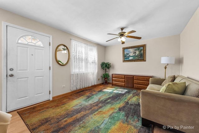 3324 N Ottawa Ave, Chicago, IL 60634 - living room with a ceiling fan and wood finished floors